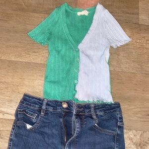 SET- button shirt & skinny jeans